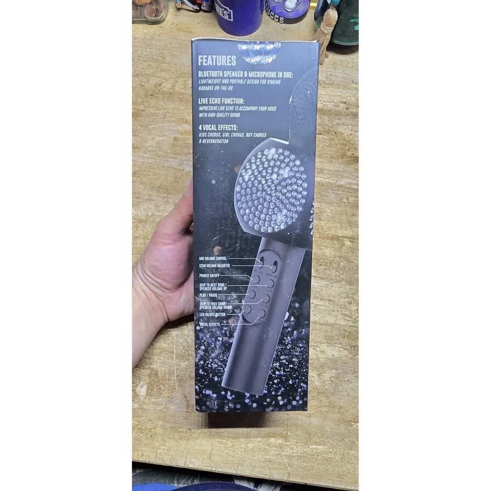 BONAOK BKMK002H12RG Wireless Bluetooth Karaoke Microphone - Rose Gold